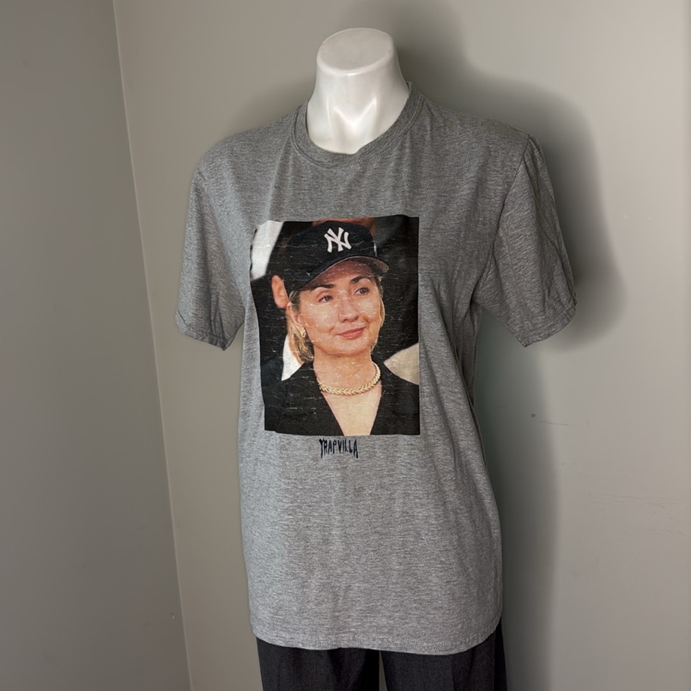 Vintage Trapvilla Grey Hillary Clinton Tee Women